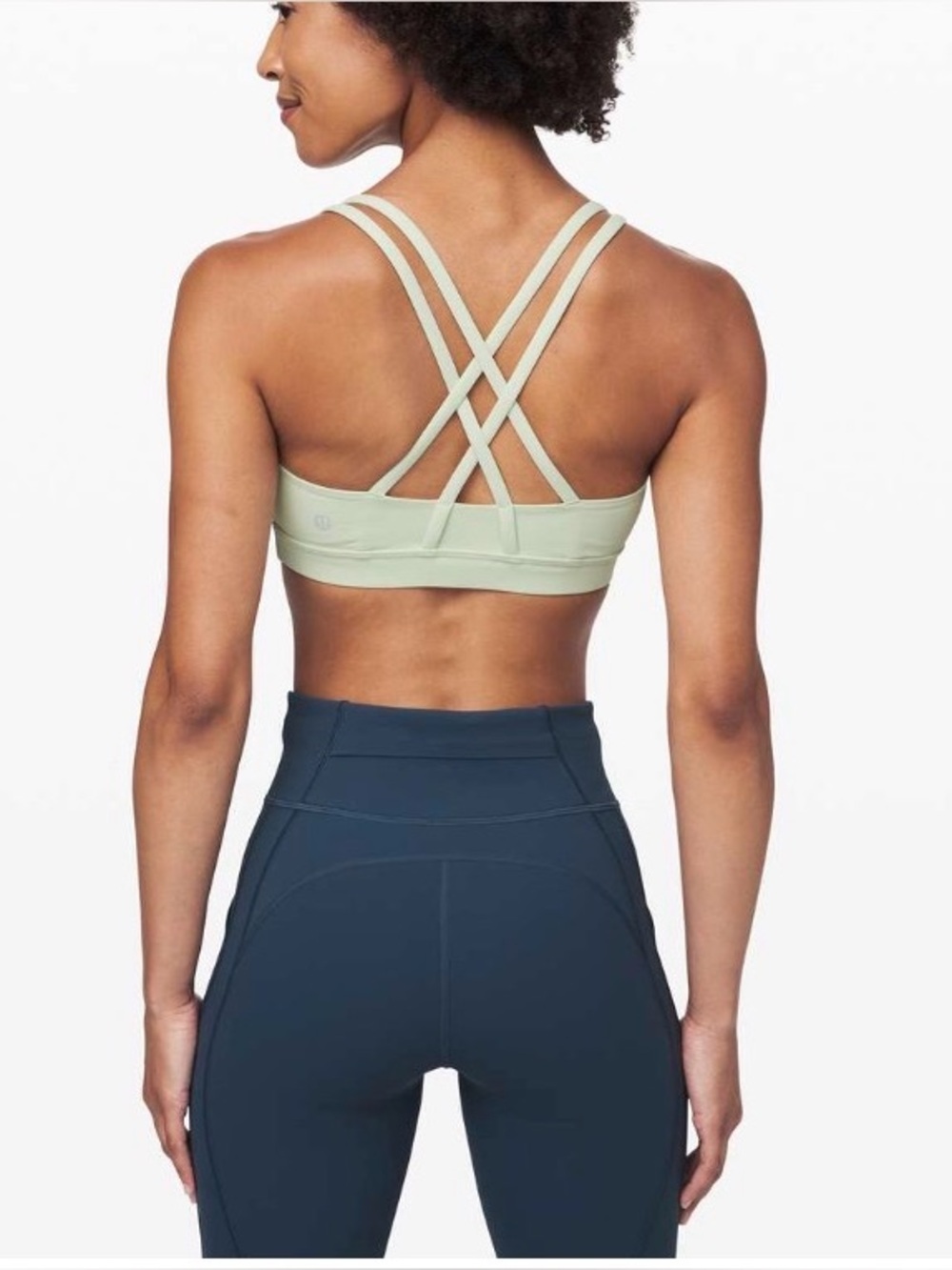 Lululemon Energy Bra Arctic Mint Size 4 Strappy Back